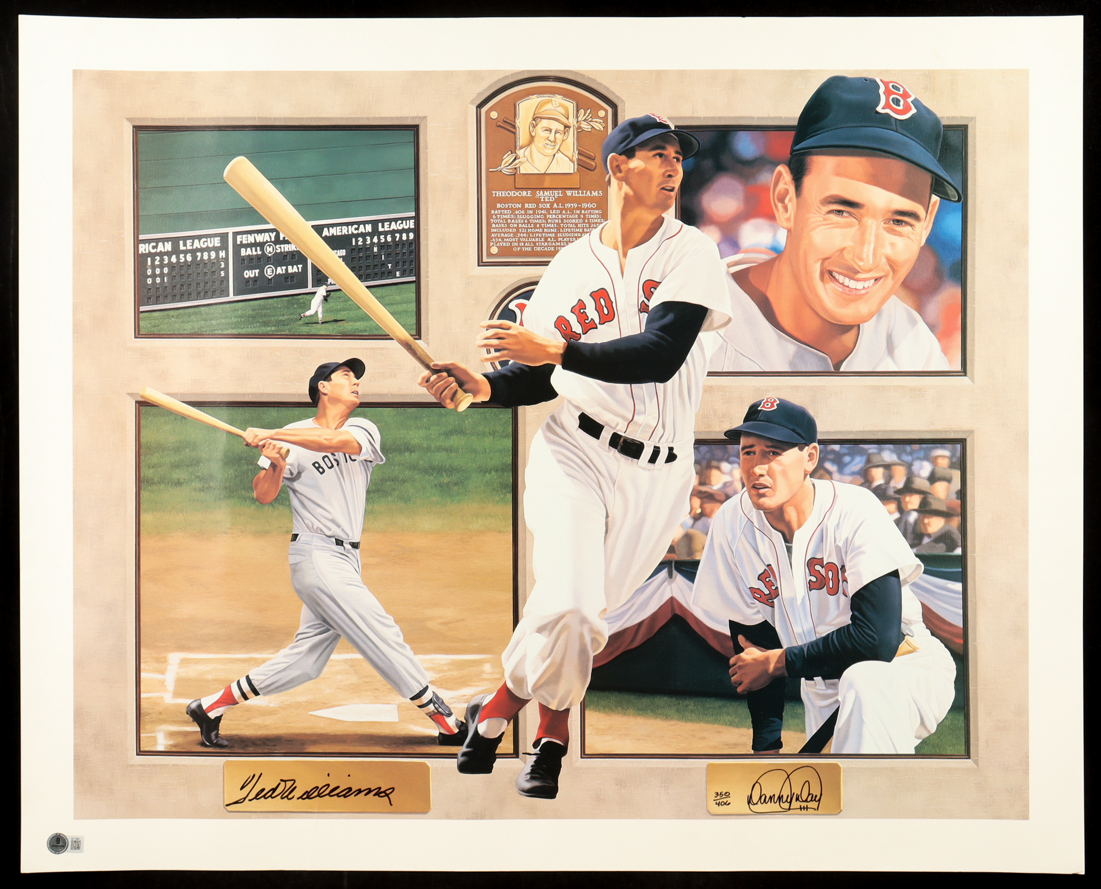 Ted Williams Signed LE 24x30 Lithograph by Danny Day (Beckett) at PristineAuction.com Ted Williams Signed LE 24x30 Lithograph by Danny Day (Beckett) at PristineAuction.com