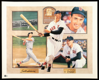Ted Williams Signed LE 24x30 Lithograph by Danny Day (Beckett) at PristineAuction.com