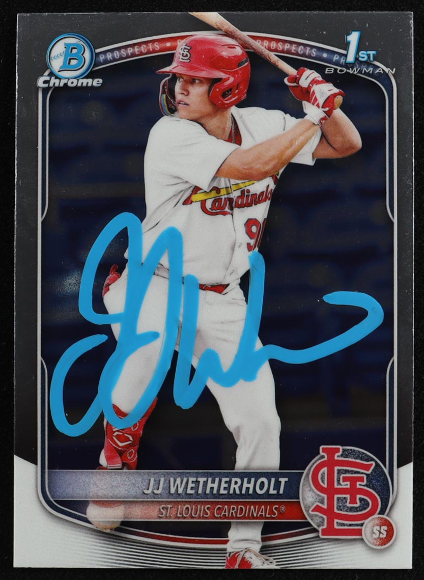 JJ Wetherholt Signed 2025 Bowman Chrome Prospects #BCP22 RC (Prova) at PristineAuction.com JJ Wetherholt Signed 2025 Bowman Chrome Prospects #BCP22 RC (Prova) at PristineAuction.com