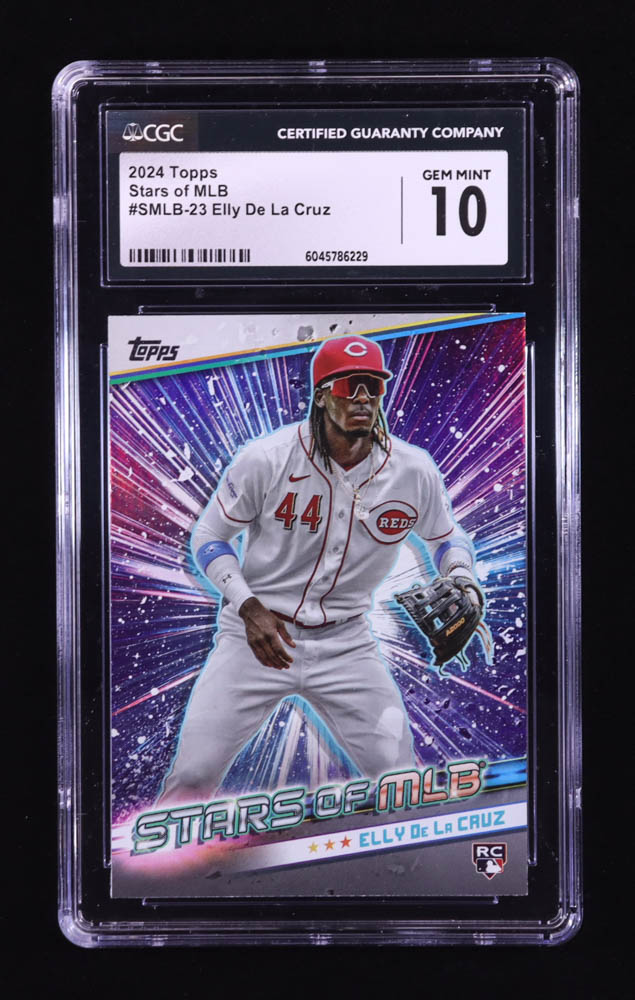 Elly De La Cruz 2024 Topps Stars of MLB #SMLB23 RC (CGC 10) at PristineAuction.com Elly De La Cruz 2024 Topps Stars of MLB #SMLB23 RC (CGC 10) at PristineAuction.com