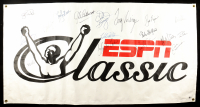 1990's ESPN Personalities ESPN Classic Banner Signed by (17) with Steve Levy, Scott Van Pelt, John Buccigross, Nicole Kim (Beckett) at PristineAuction.com