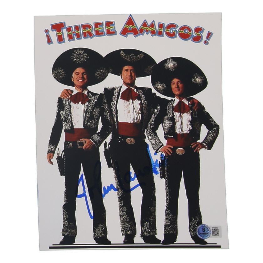 John Landis Signed "Three Amigos" 8x10 Poster (Beckett) at PristineAuction.com John Landis Signed "Three Amigos" 8x10 Poster (Beckett) at PristineAuction.com