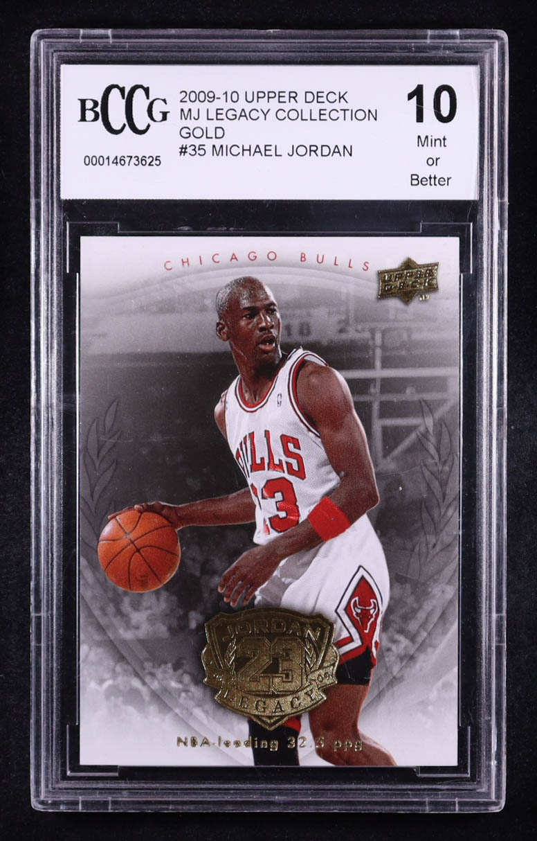 Michael Jordan 2009-10 Upper Deck Michael Jordan Legacy Collection Gold #35 (BCCG 10) at PristineAuction.com Michael Jordan 2009-10 Upper Deck Michael Jordan Legacy Collection Gold #35 (BCCG 10) at PristineAuction.com