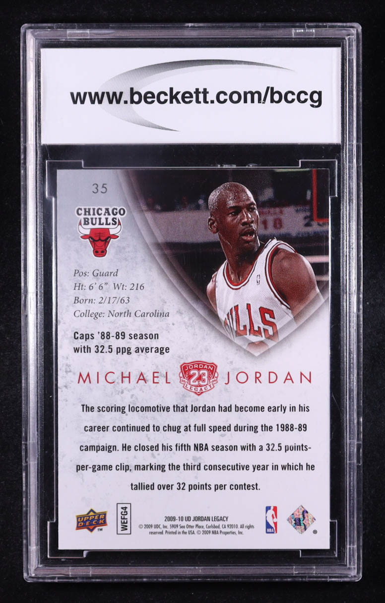 Michael Jordan 2009-10 Upper Deck Michael Jordan Legacy Collection Gold #35 (BCCG 10) at PristineAuction.com Michael Jordan 2009-10 Upper Deck Michael Jordan Legacy Collection Gold #35 (BCCG 10) at PristineAuction.com