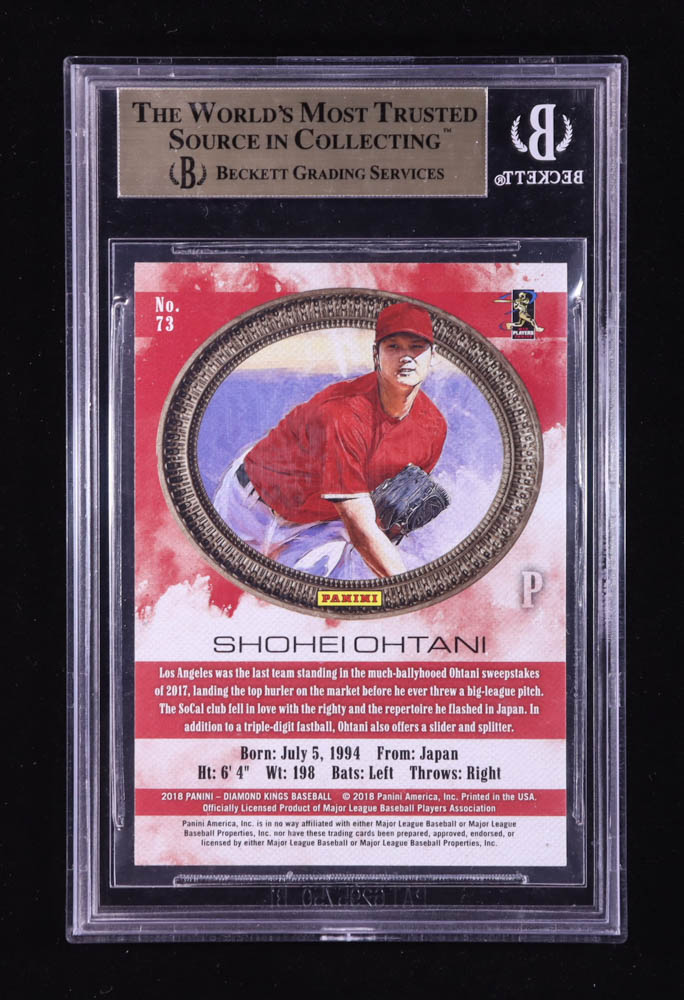 Shohei Ohtani 2018 Diamond Kings #73 RC (BGS 9.5) at PristineAuction.com Shohei Ohtani 2018 Diamond Kings #73 RC (BGS 9.5) at PristineAuction.com