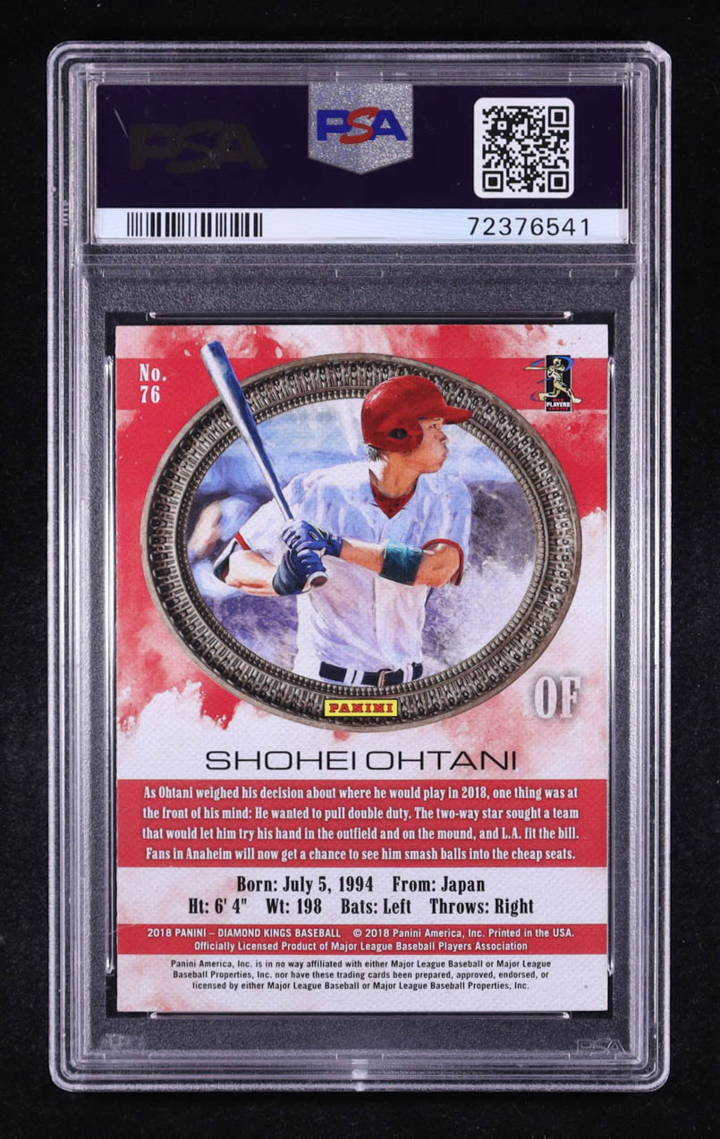 Shohei Ohtani 2018 Diamond Kings #76 RC (PSA 10) at PristineAuction.com Shohei Ohtani 2018 Diamond Kings #76 RC (PSA 10) at PristineAuction.com