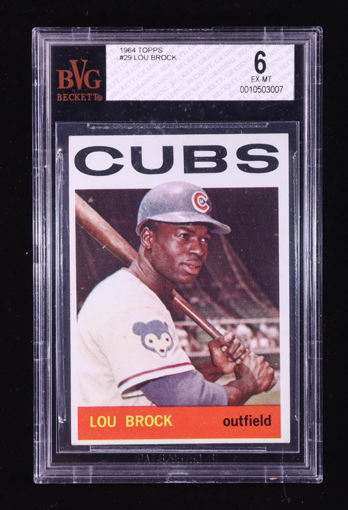 Lou Brock 1964 Topps #29 (BVG 6) at PristineAuction.com Lou Brock 1964 Topps #29 (BVG 6) at PristineAuction.com