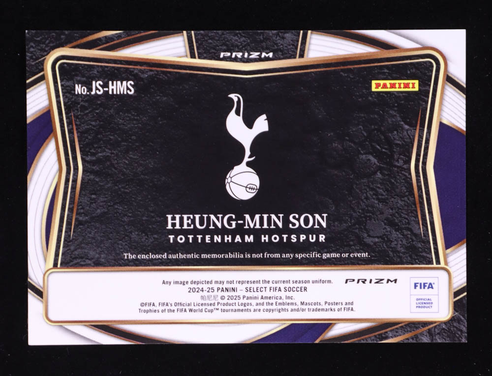 Heung-Min Son 2024-25 Select FIFA Jumbo Swatches FIFA #28 at PristineAuction.com Heung-Min Son 2024-25 Select FIFA Jumbo Swatches FIFA #28 at PristineAuction.com