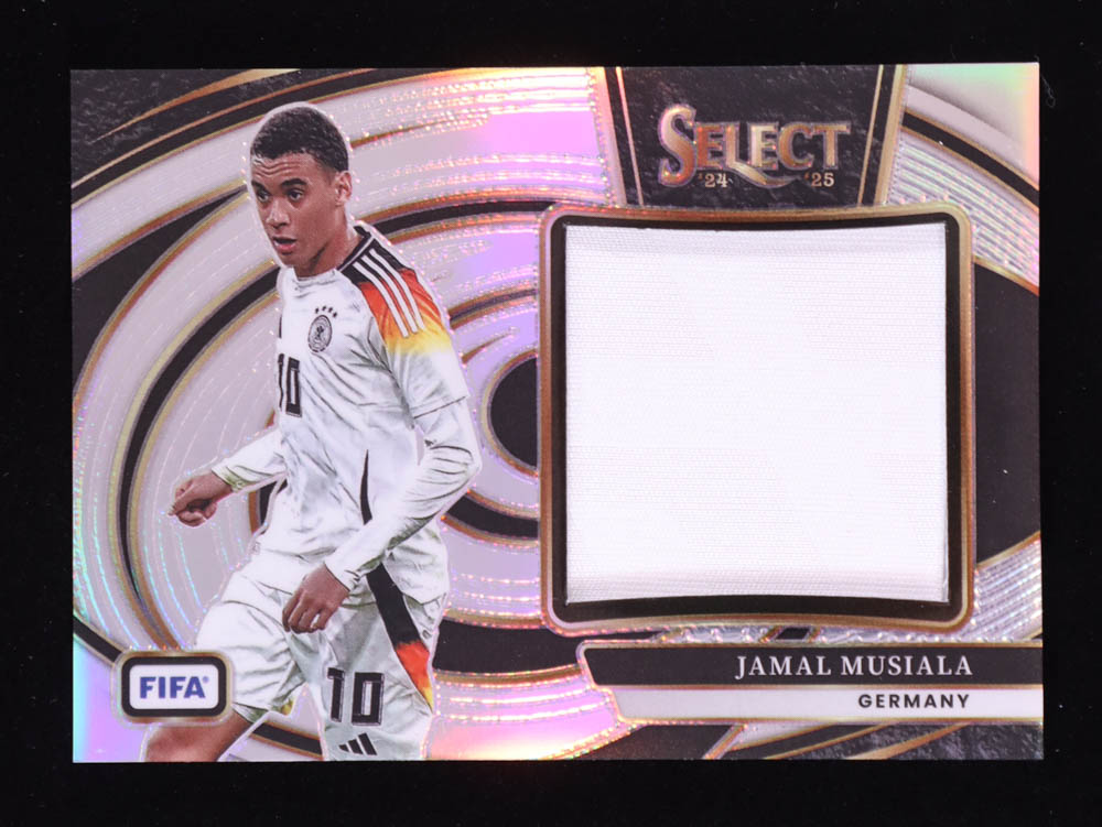 Jamal Musiala 2024-25 Select FIFA Jumbo Swatches FIFA #7 at PristineAuction.com Jamal Musiala 2024-25 Select FIFA Jumbo Swatches FIFA #7 at PristineAuction.com