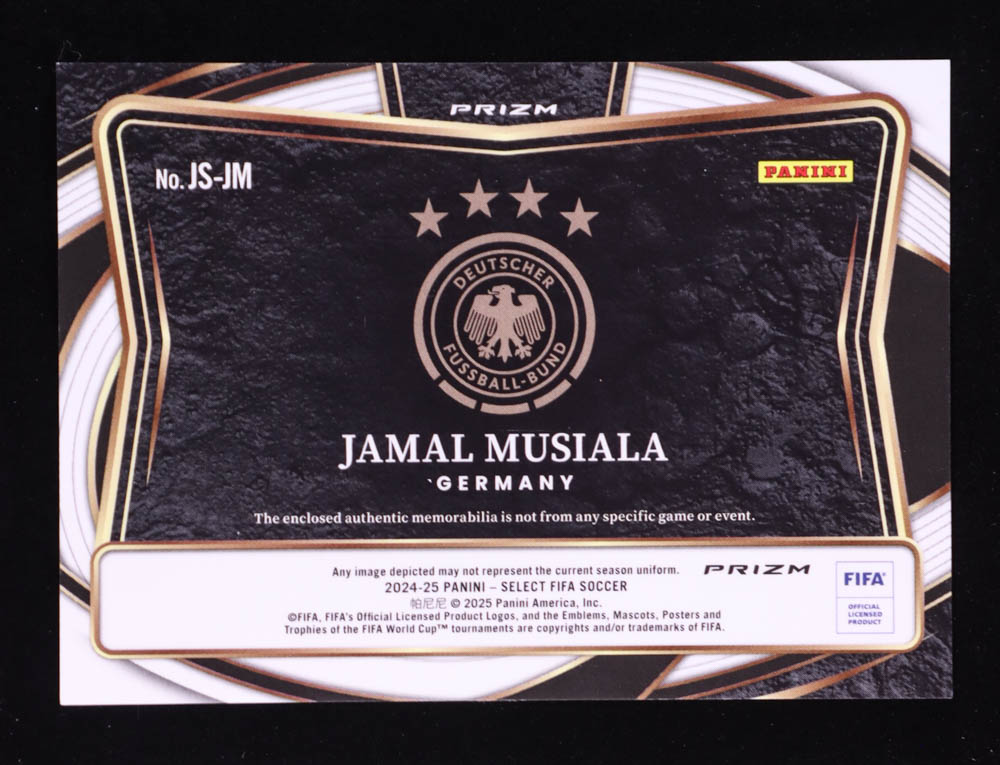 Jamal Musiala 2024-25 Select FIFA Jumbo Swatches FIFA #7 at PristineAuction.com Jamal Musiala 2024-25 Select FIFA Jumbo Swatches FIFA #7 at PristineAuction.com