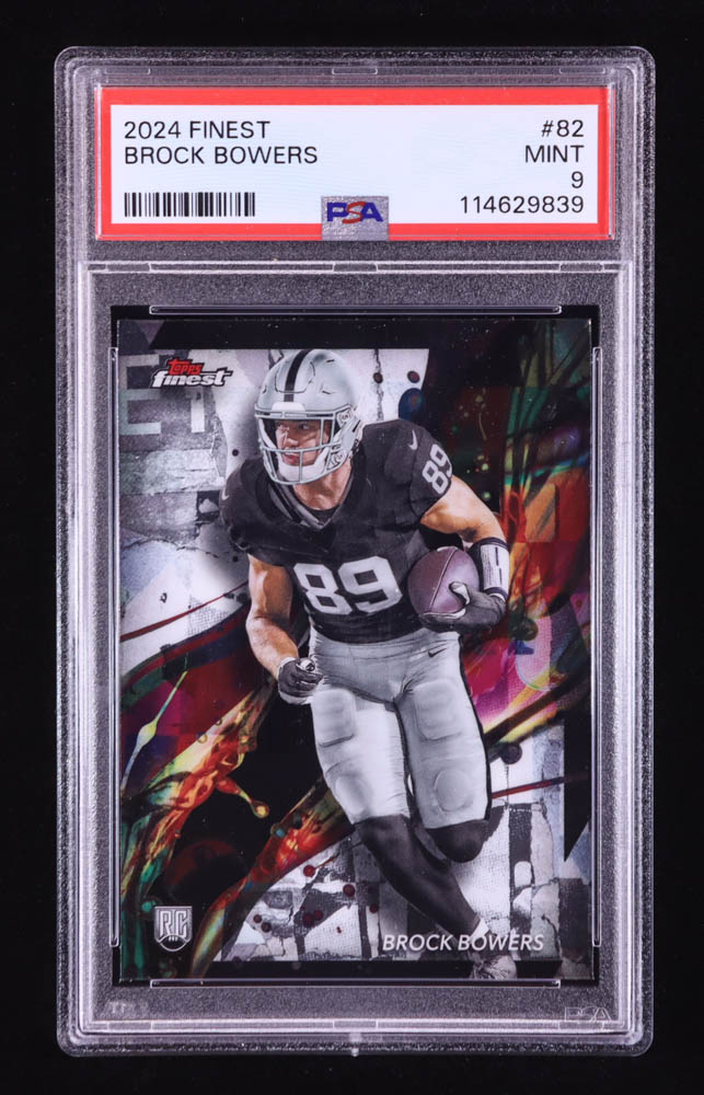 Brock Bowers 2024 Finest #82 RC (PSA 9) at PristineAuction.com Brock Bowers 2024 Finest #82 RC (PSA 9) at PristineAuction.com
