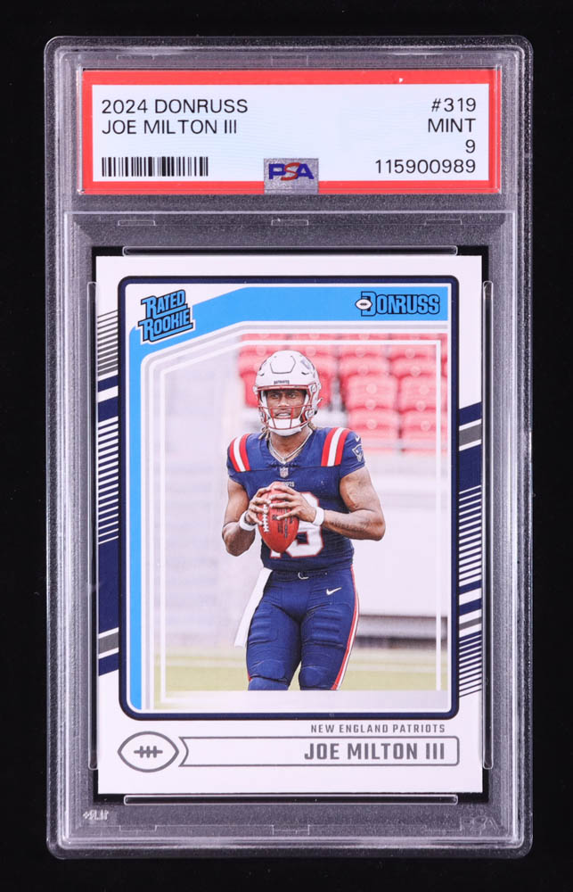 Joe Milton III 2024 Donruss #319 RR RC (PSA 9) at PristineAuction.com Joe Milton III 2024 Donruss #319 RR RC (PSA 9) at PristineAuction.com