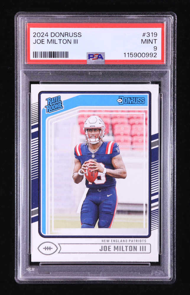 Joe Milton III 2024 Donruss #319 RR RC (PSA 9) at PristineAuction.com Joe Milton III 2024 Donruss #319 RR RC (PSA 9) at PristineAuction.com