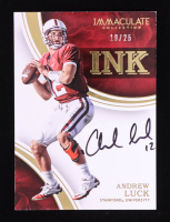 Andrew Luck 2016 Immaculate Collection Collegiate Immaculate INK #24 #19/25 at PristineAuction.com