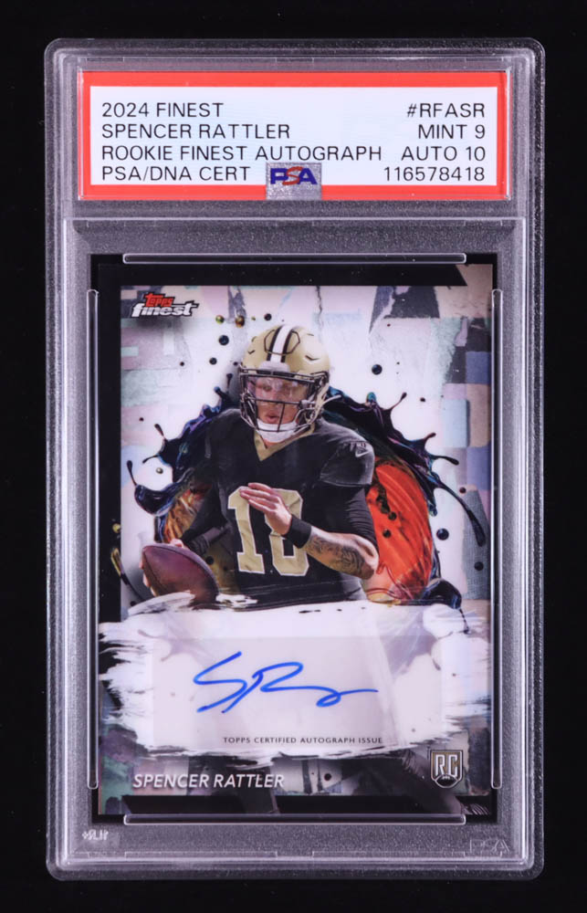 Spencer Rattler 2024 Finest Rookie Autographs #RFASR RC (PSA 9 | Auto 10) at PristineAuction.com Spencer Rattler 2024 Finest Rookie Autographs #RFASR RC (PSA 9 | Auto 10) at PristineAuction.com