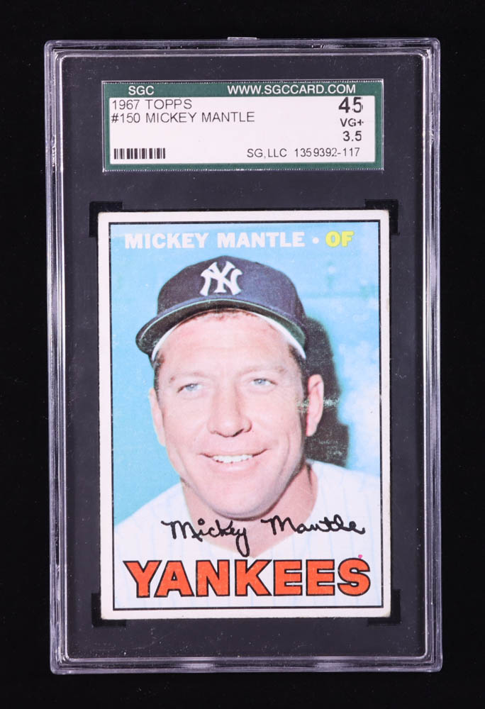 Mickey Mantle 1967 Topps #150 (SGC 3.5) at PristineAuction.com Mickey Mantle 1967 Topps #150 (SGC 3.5) at PristineAuction.com
