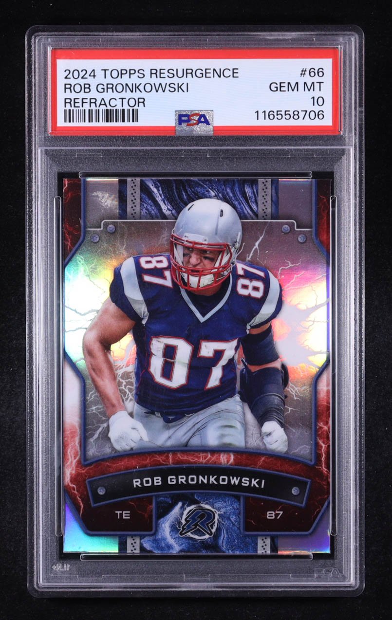 Rob Gronkowski 2024 Topps Resurgence Refractors #66 (PSA 10) at PristineAuction.com Rob Gronkowski 2024 Topps Resurgence Refractors #66 (PSA 10) at PristineAuction.com