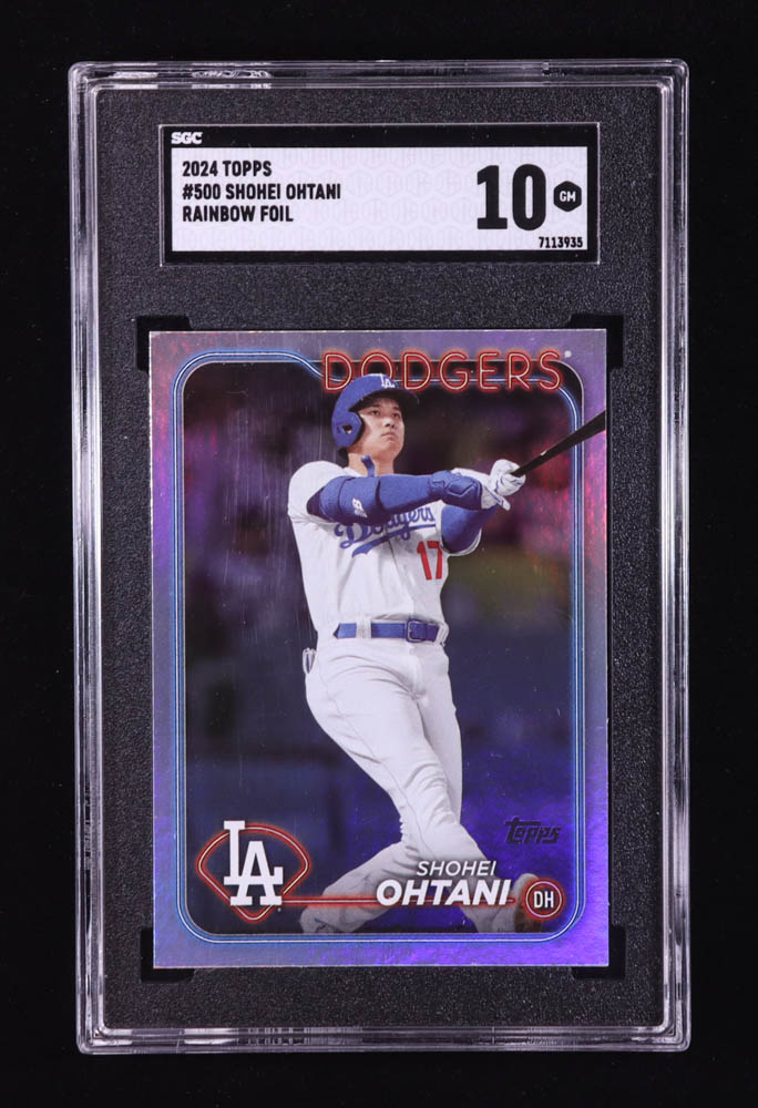 Shohei Ohtani 2024 Topps Rainbow Foil #500 (SGC 10) at PristineAuction.com Shohei Ohtani 2024 Topps Rainbow Foil #500 (SGC 10) at PristineAuction.com