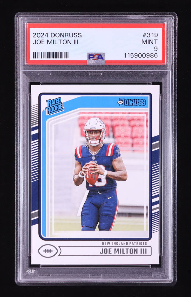 Joe Milton III 2024 Donruss #319 RR RC (PSA 9) at PristineAuction.com Joe Milton III 2024 Donruss #319 RR RC (PSA 9) at PristineAuction.com