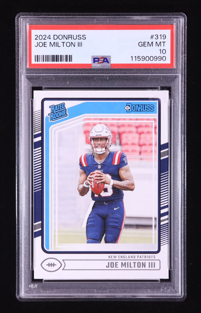 Joe Milton III 2024 Donruss #319 RR RC (PSA 10) at PristineAuction.com Joe Milton III 2024 Donruss #319 RR RC (PSA 10) at PristineAuction.com