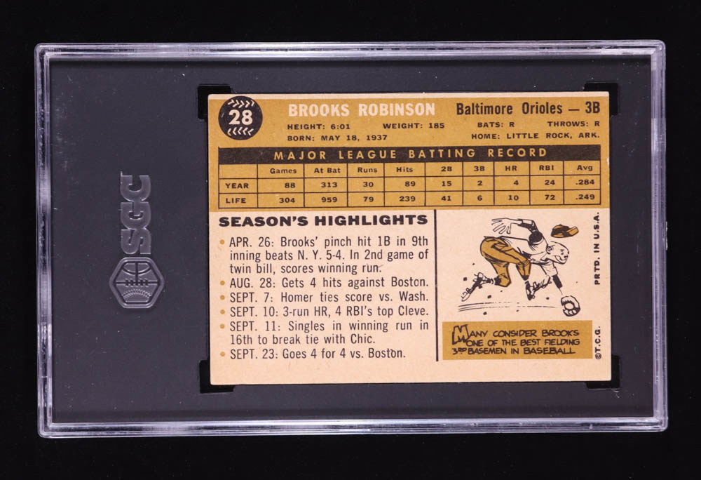 Brooks Robinson 1960 Topps #28 (SGC 4) at PristineAuction.com Brooks Robinson 1960 Topps #28 (SGC 4) at PristineAuction.com