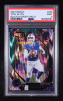 Josh Allen 2024 Select Prizm Black and Green Shock #225 (PSA 9) at PristineAuction.com