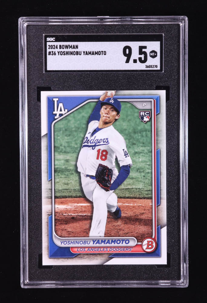 Yoshinobu Yamamoto 2024 Bowman #36 RC (SGC 9.5) at PristineAuction.com Yoshinobu Yamamoto 2024 Bowman #36 RC (SGC 9.5) at PristineAuction.com