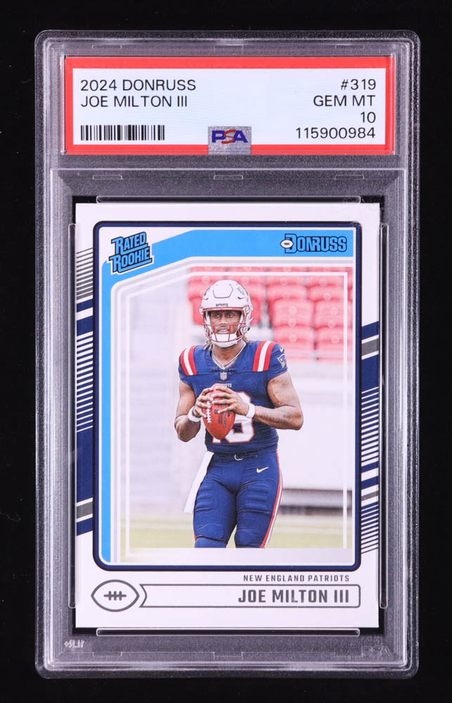Joe Milton III 2024 Donruss #319 RR RC (PSA 10) at PristineAuction.com Joe Milton III 2024 Donruss #319 RR RC (PSA 10) at PristineAuction.com