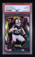 Brock Bowers 2024 Select Prizm Green and Yellow Shock #222 RC (PSA 10) at PristineAuction.com
