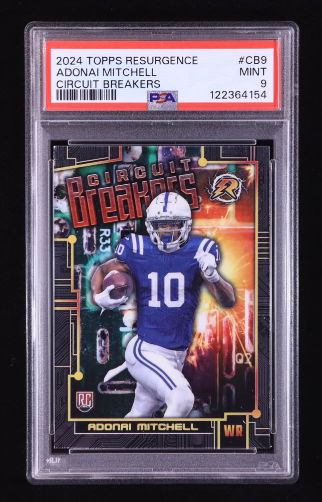 Adonai Mitchell 2024 Topps Resurgence Circuit Breakers #CB9 RC (PSA 9) at PristineAuction.com Adonai Mitchell 2024 Topps Resurgence Circuit Breakers #CB9 RC (PSA 9) at PristineAuction.com