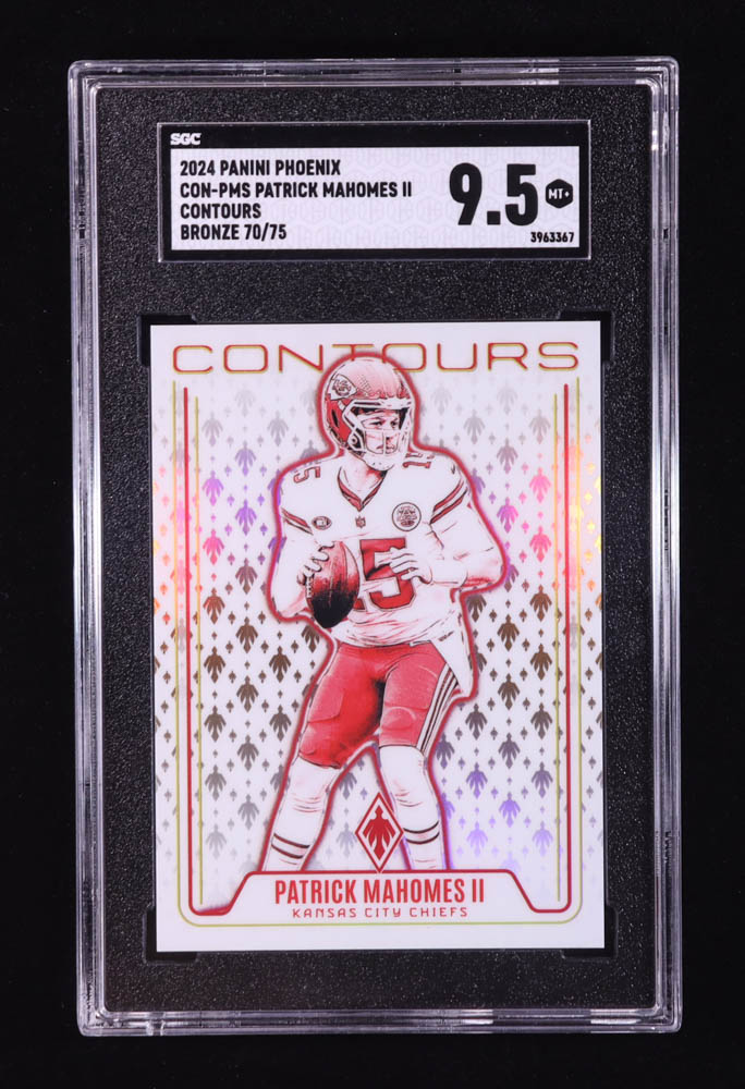 Patrick Mahomes II 2024 Panini Phoenix Contours Bronze #9 #70/75 (SGC 9.5) at PristineAuction.com Patrick Mahomes II 2024 Panini Phoenix Contours Bronze #9 #70/75 (SGC 9.5) at PristineAuction.com