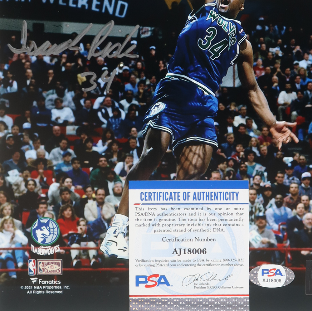 Isaiah Rider Signed Timberwolves 8x10 Photo (PSA) at PristineAuction.com Isaiah Rider Signed Timberwolves 8x10 Photo (PSA) at PristineAuction.com