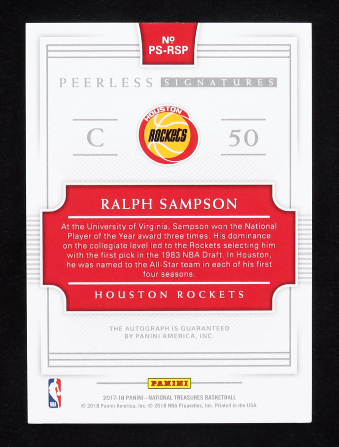 Ralph Sampson 2017-18 Panini National Treasures Peerless Signatures Bronze #7 #13/25 at PristineAuction.com Ralph Sampson 2017-18 Panini National Treasures Peerless Signatures Bronze #7 #13/25 at PristineAuction.com