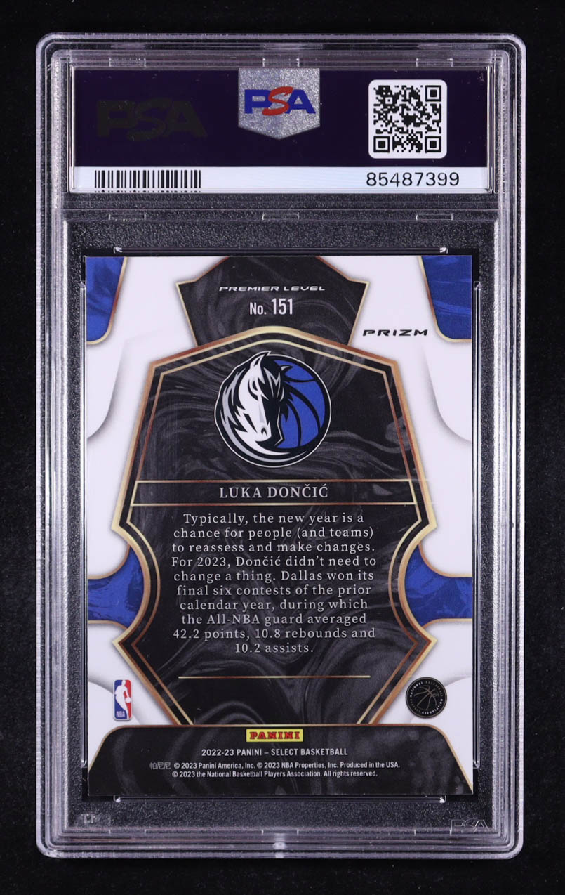 Luka Doncic 2022-23 Select Prizms Silver #151 (PSA 10) at PristineAuction.com Luka Doncic 2022-23 Select Prizms Silver #151 (PSA 10) at PristineAuction.com