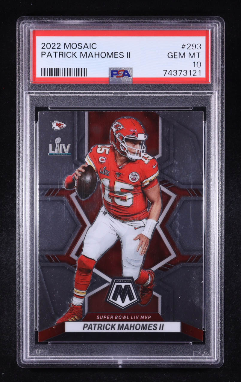 Patrick Mahomes II 2022 Panini Mosaic #293 MVP (PSA 10) at PristineAuction.com Patrick Mahomes II 2022 Panini Mosaic #293 MVP (PSA 10) at PristineAuction.com