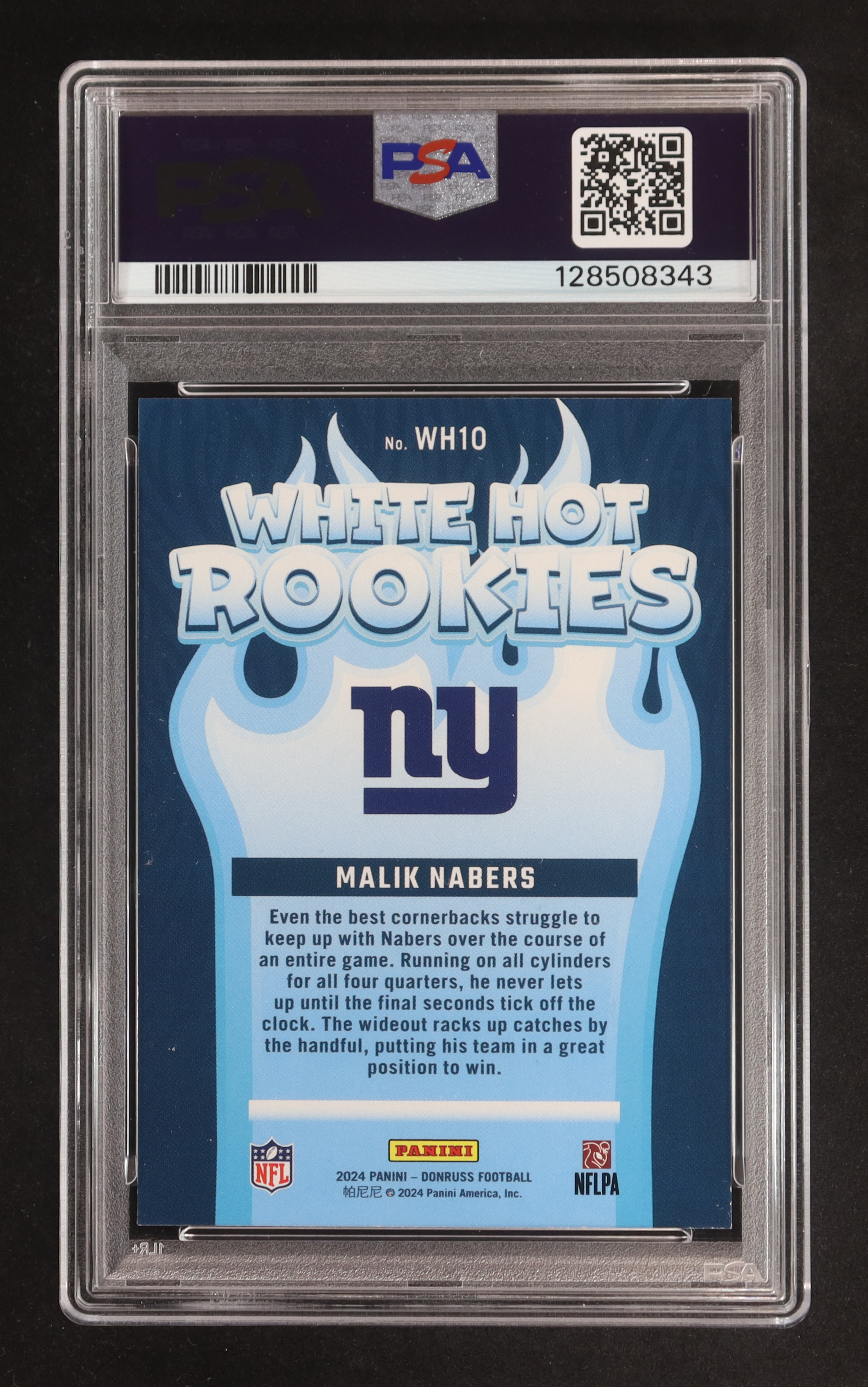 Malik Nabers 2024 Donruss White Hot Rookies #10 RC (PSA 9) at PristineAuction.com Malik Nabers 2024 Donruss White Hot Rookies #10 RC (PSA 9) at PristineAuction.com
