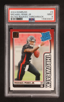Michael Penix Jr. 2024 Donruss Rated Rookies Throwback #3 RC (PSA 9) at PristineAuction.com
