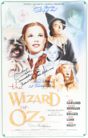 "The Wizard of Oz" 16x24 Poster Cast-Signed by (4) with Mickey Carroll, Jerry Maren, Karl Slover, & Donna Stewart Hardway with Multiple Inscriptions (JSA) at PristineAuction.com
