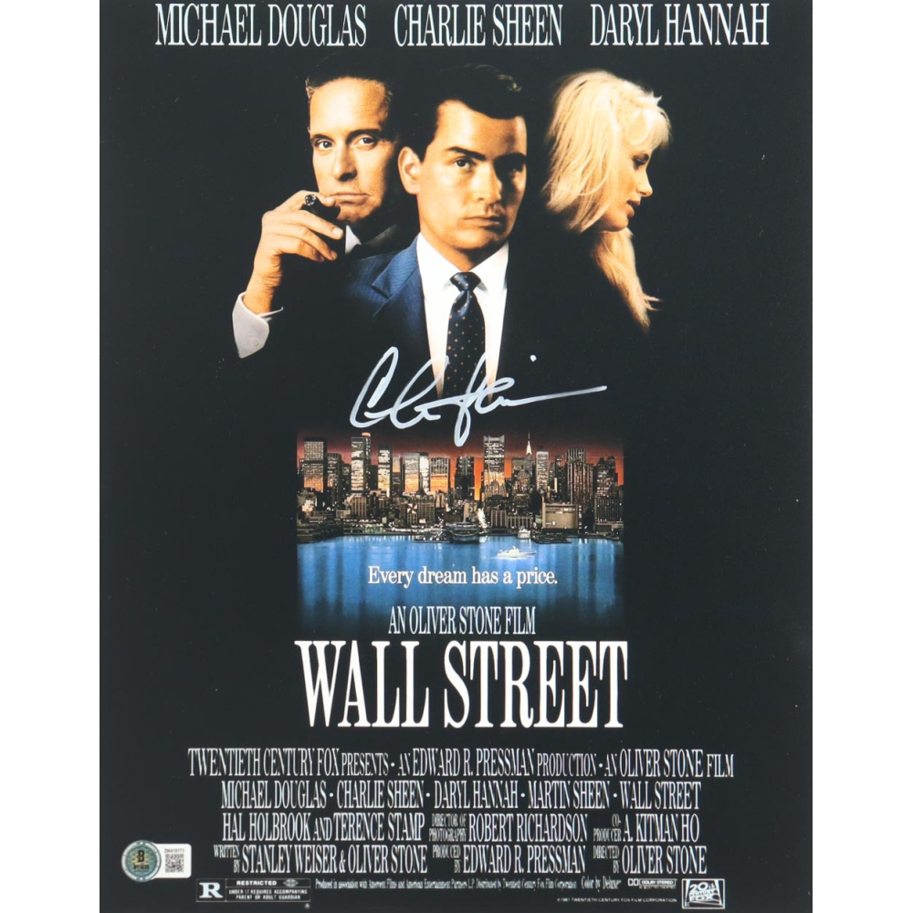 Charlie Sheen Signed "Wall Street" 11x14 Photo (Beckett) at PristineAuction.com