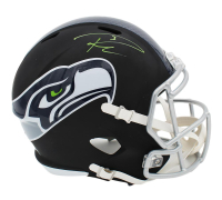 Russell Wilson Signed Seahawks Full-Size Matte Black Alternate Speed Helmet (Wilson) at PristineAuction.com