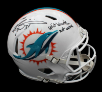 Ricky Williams Signed Dolphins Full-Size Authentic On-Field Speed Helmet Inscribed "Split Blunts, Not Carries" (Radtke) at PristineAuction.com