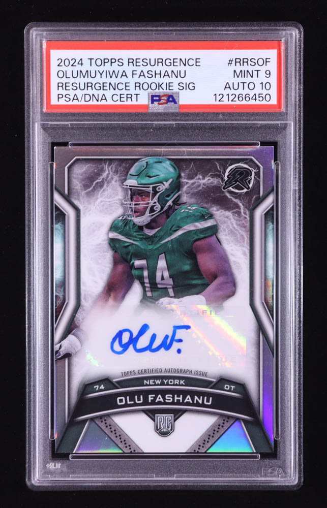 Olu Fashanu 2024 Topps Resurgence Resurgence Rookie Signatures #RRSOF RC (PSA 9 | Auto 10) at PristineAuction.com Olu Fashanu 2024 Topps Resurgence Resurgence Rookie Signatures #RRSOF RC (PSA 9 | Auto 10) at PristineAuction.com