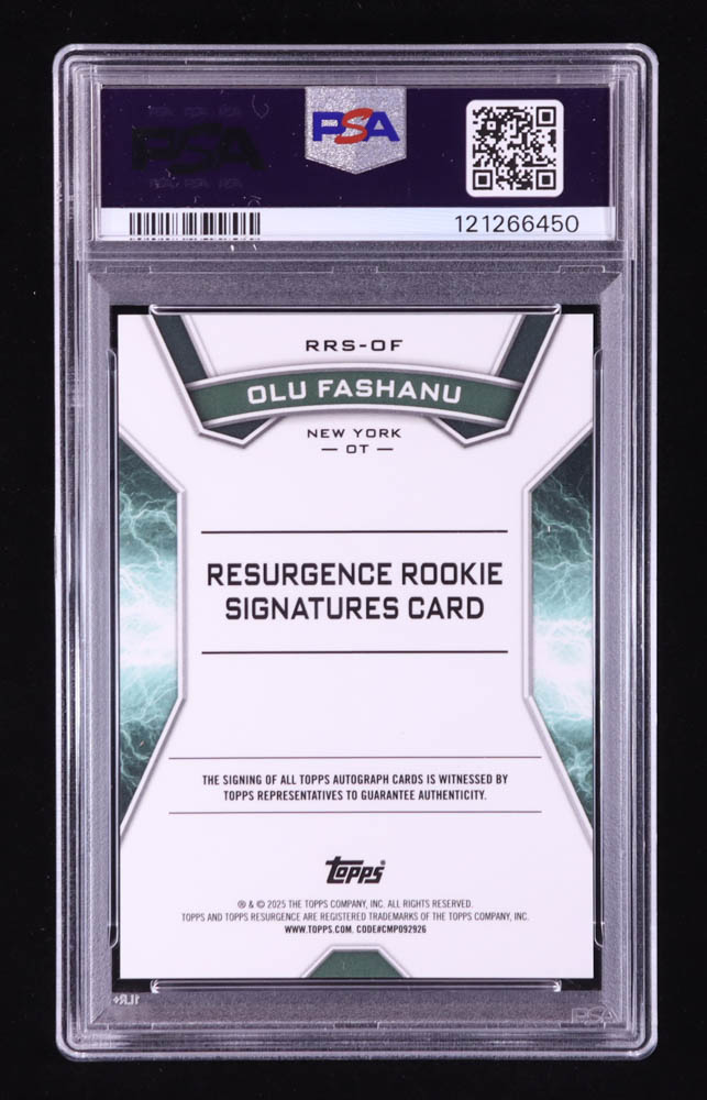 Olu Fashanu 2024 Topps Resurgence Resurgence Rookie Signatures #RRSOF RC (PSA 9 | Auto 10) at PristineAuction.com Olu Fashanu 2024 Topps Resurgence Resurgence Rookie Signatures #RRSOF RC (PSA 9 | Auto 10) at PristineAuction.com