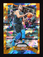 Luka Doncic 2019-20 Panini Prizm Prizms Orange Ice #75 at PristineAuction.com