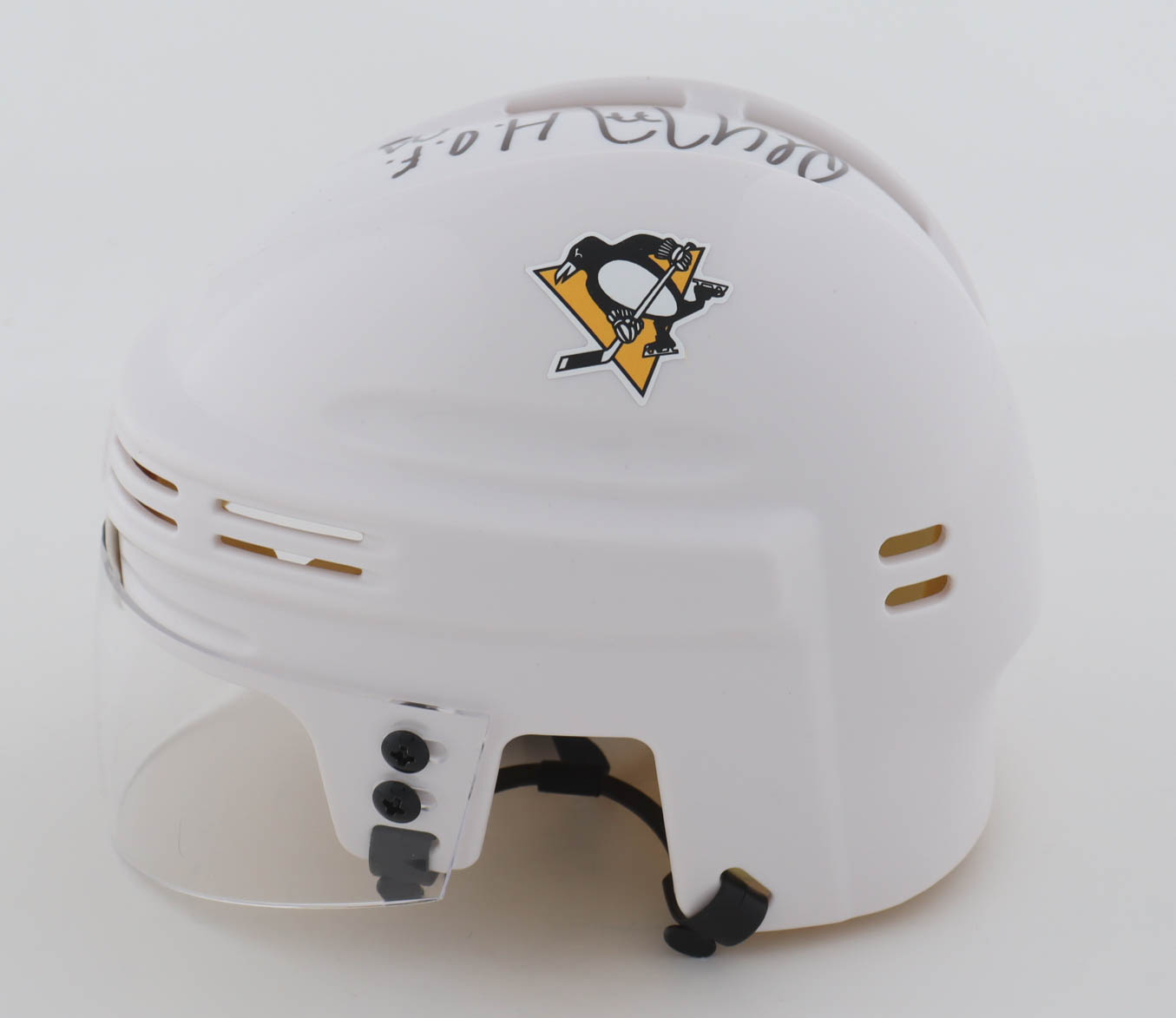 Paul Coffey Signed Penguins Mini Helmet Inscribed "H.O.F. 04" (JSA) at PristineAuction.com Paul Coffey Signed Penguins Mini Helmet Inscribed "H.O.F. 04" (JSA) at PristineAuction.com