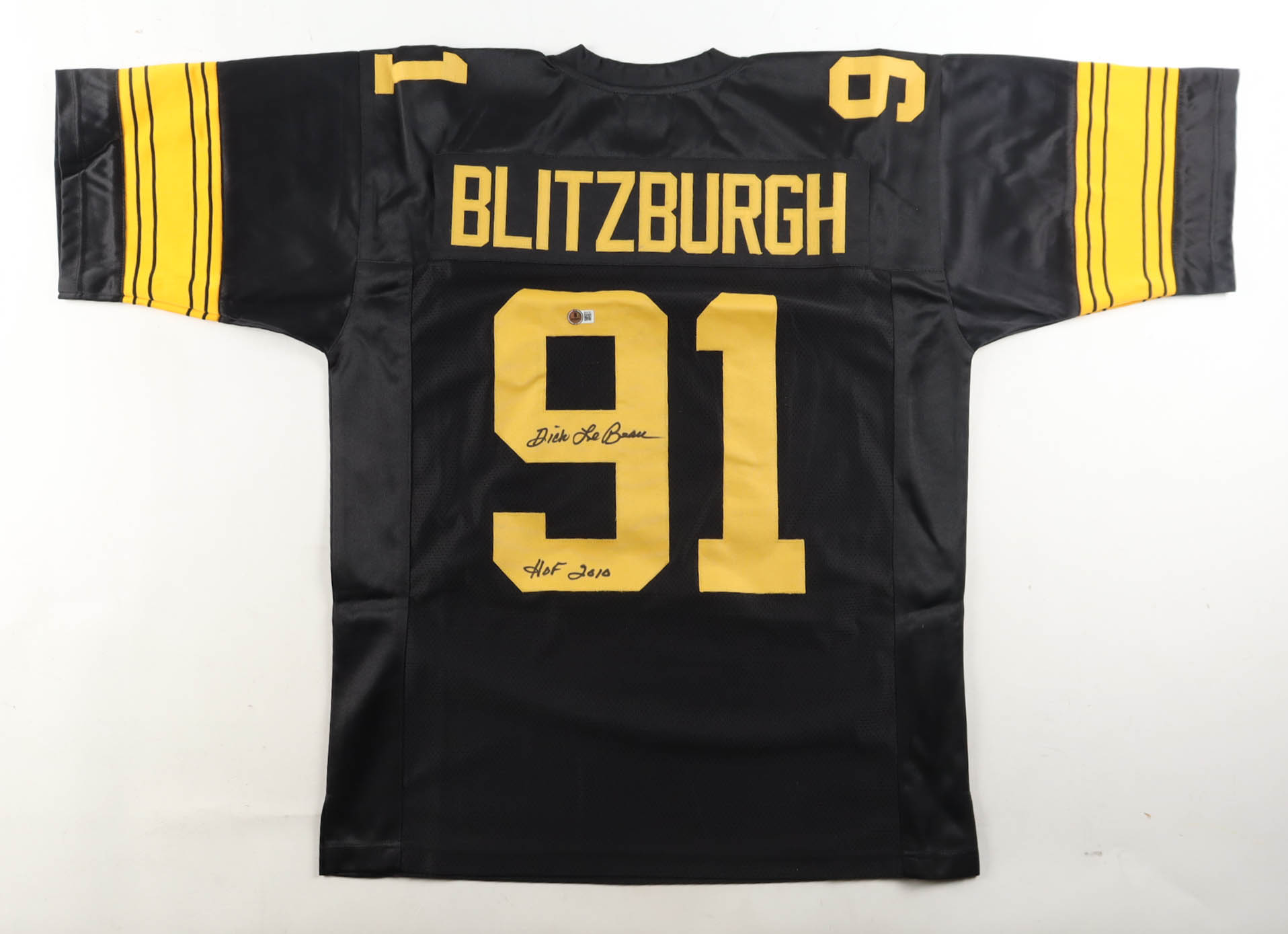 Dick LeBeau Signed "Blitzburgh" Jersey Inscribed "HOF 2010" (Beckett) at PristineAuction.com Dick LeBeau Signed "Blitzburgh" Jersey Inscribed "HOF 2010" (Beckett) at PristineAuction.com
