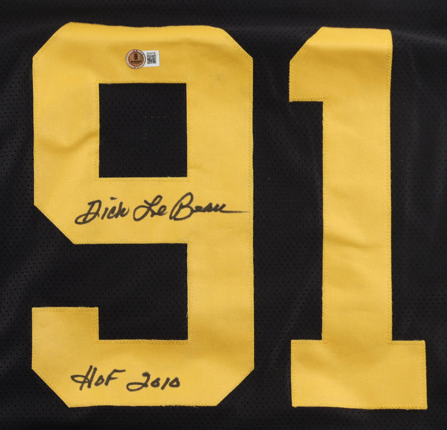 Dick LeBeau Signed "Blitzburgh" Jersey Inscribed "HOF 2010" (Beckett) at PristineAuction.com Dick LeBeau Signed "Blitzburgh" Jersey Inscribed "HOF 2010" (Beckett) at PristineAuction.com