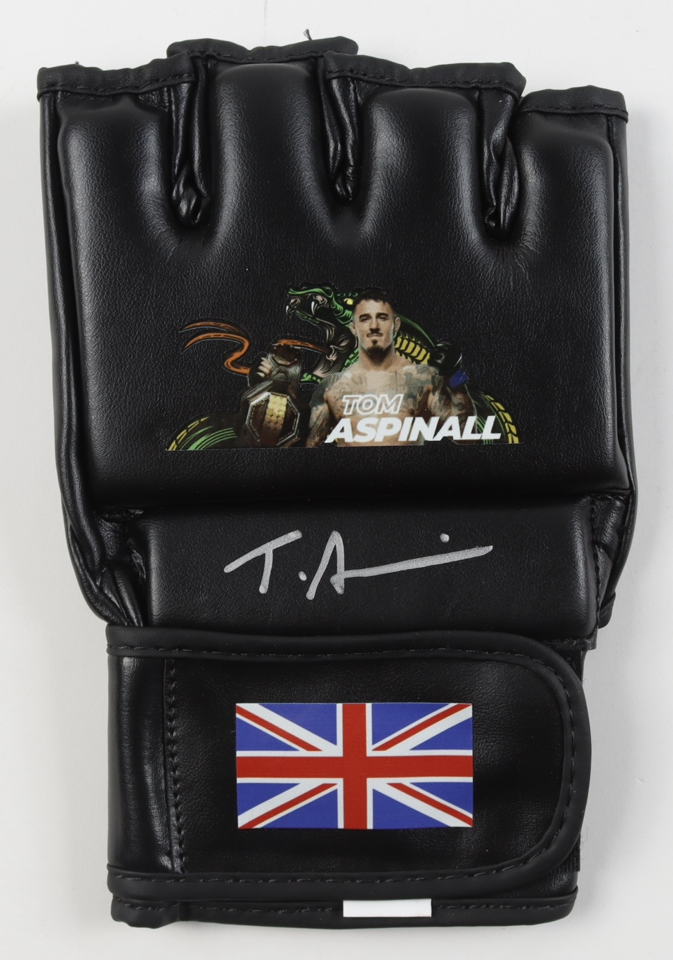 Tom Aspinall Signed Custom Great Britain MMA Glove (Beckett) at PristineAuction.com Tom Aspinall Signed Custom Great Britain MMA Glove (Beckett) at PristineAuction.com