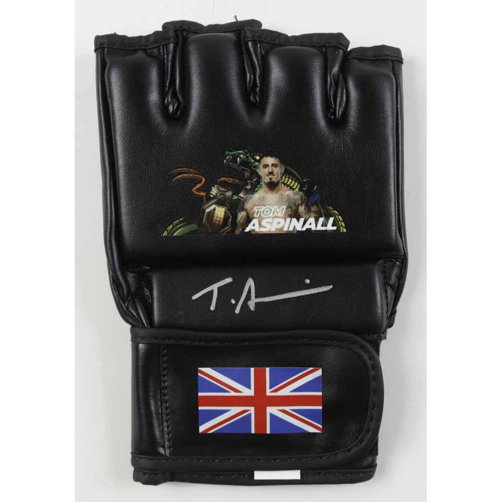 Tom Aspinall Signed Custom Great Britain MMA Glove (Beckett) at PristineAuction.com