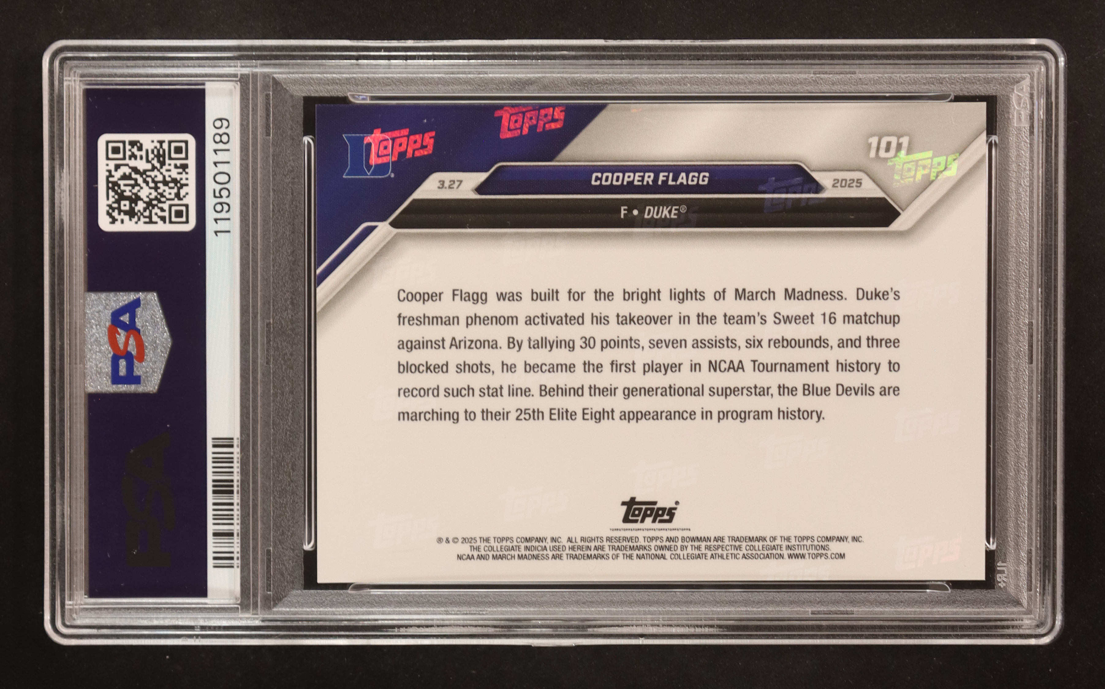 Cooper Flagg 2024-25 Bowman University Now #101 (PSA 10) at PristineAuction.com Cooper Flagg 2024-25 Bowman University Now #101 (PSA 10) at PristineAuction.com